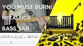 Metallica - You Must Burn! // Bass Cover // Play Along Tabs and Notation Resimi