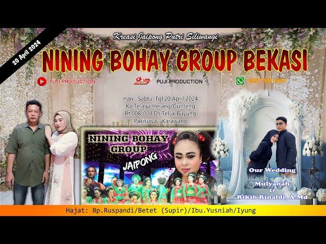 🔴  LIVE  PART2  KJ Putri Siliwangi NINING BOHAY GROUP BEKASI. 20 APRIL Hajat:Bp.Ruspandi/Ibu.Yusniah class=