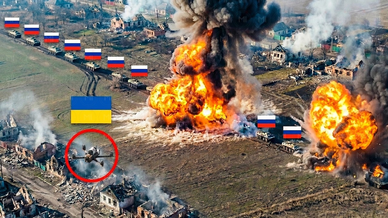 Russian Convoy Walked Into a Trap — Ukrainian FPV Drones Watched ...