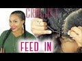 Feed In Cornrows - Crochet Braid Style - Ghana Braids