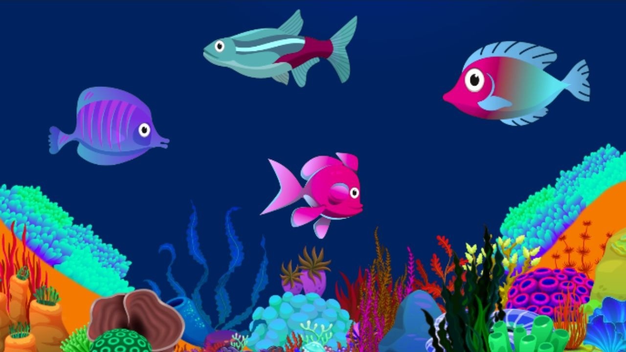 Crystal Blue Fish🐡 Lullaby Music Soft Baby Sleep Sounds 🎵with Relaxing Aquarium Scenes