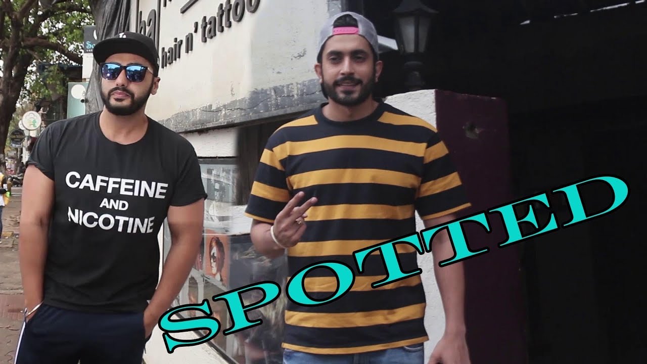 Arjun kapoor & Sunny Nijar  spotted at  hakim's aalim hair lounge versova