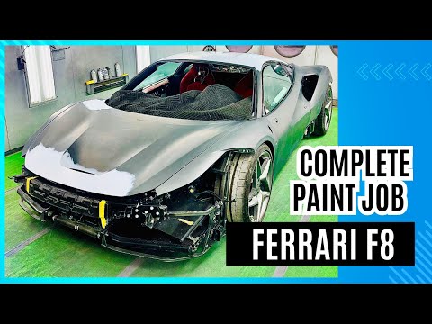Ferrari F8 complete Paint Job after Crash and Repairs