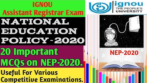 IGNOU Assistant Registrar | Important MCQs on National Education Policy-2020 | NEP-2020.