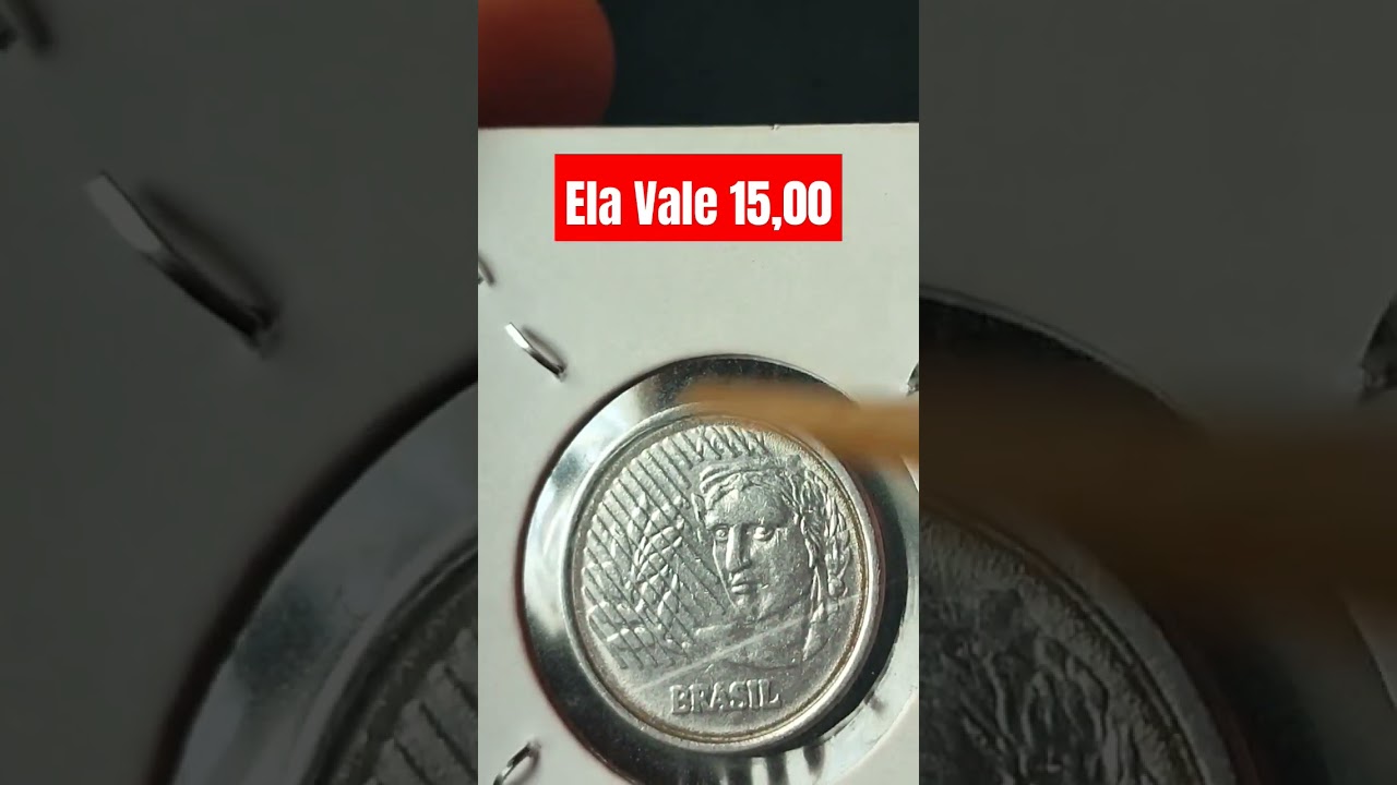 Moeda de 1 CENTAVO 1995 com ANOMALIA 
