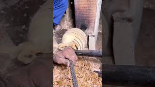 Watch a simple log turn into a perfect container! 🪚