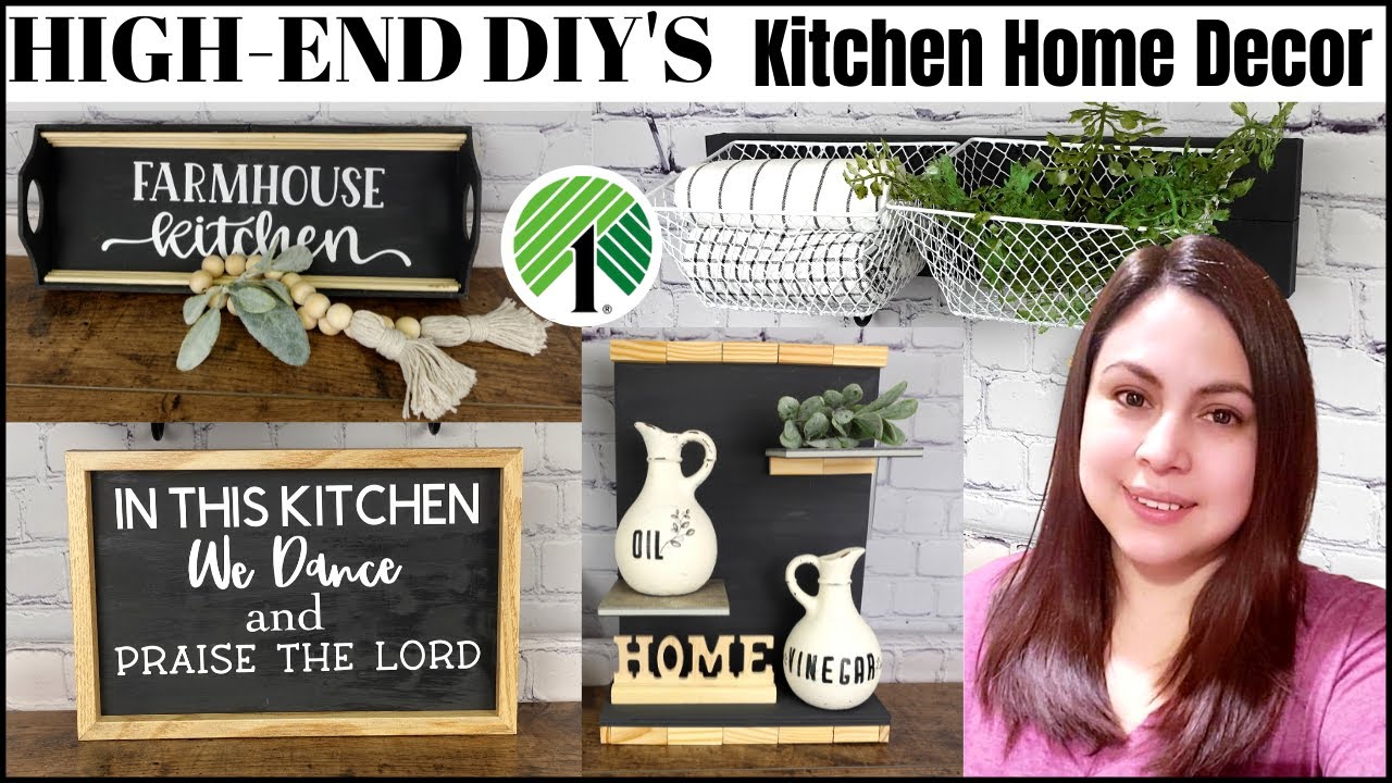 High End Farmhouse Modern DIY Kitchen Decor/Dollar tree Kitchen DIY