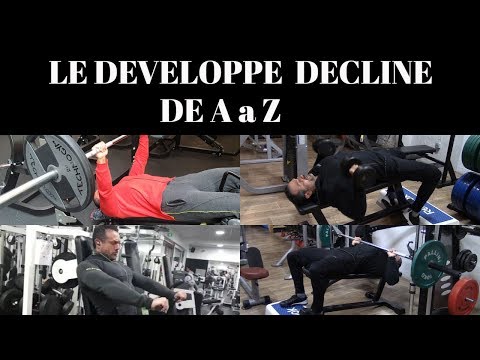Développé décliné barre