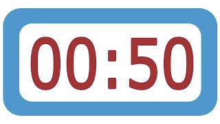 ⏰   50 Seconds Countdown Timer Clock with Alarm Bomb Sound⏰