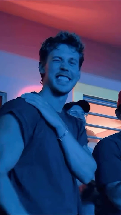 Austin Butler Having the Time of His Life  on Stage at the Bad Bunny Concert