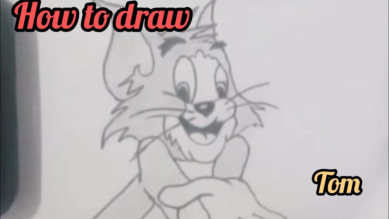 How to draw Tom || Easy step-by-step || sketch drawing Tom 🔥