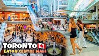Toronto 🇨🇦 Saturday Eaton Centre Mall Walking Tour Canada 4k