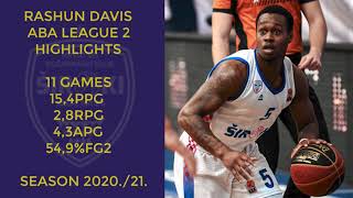 Rashun Davis Hkk Siroki Aba League 2 Highlights - 2020.2021.