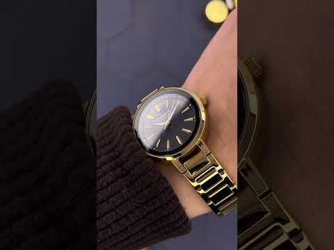 Жіночий наручний кварцовий годинник Сurren 9109 Gold-Black, видео 1