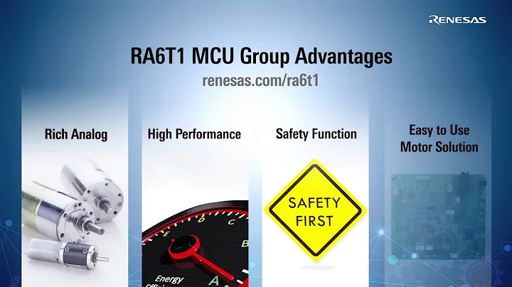 Renesas RA6T1 Group of 120MHz Arm® Cortex®-M4, RA6 Group ASSP for Motor Control