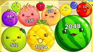 Watermelon Suika Game 2048 🍉 | Level Up Fruits Merge ASMR Gameplay Walkthrough (Android/iOS) screenshot 2