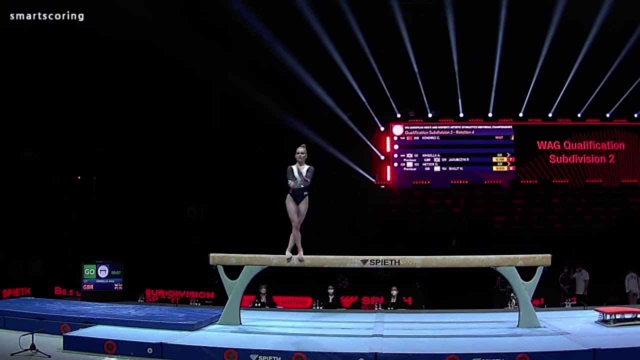 Alice Kinsella GBR Beam 2021 European Championships Quals 12.666
