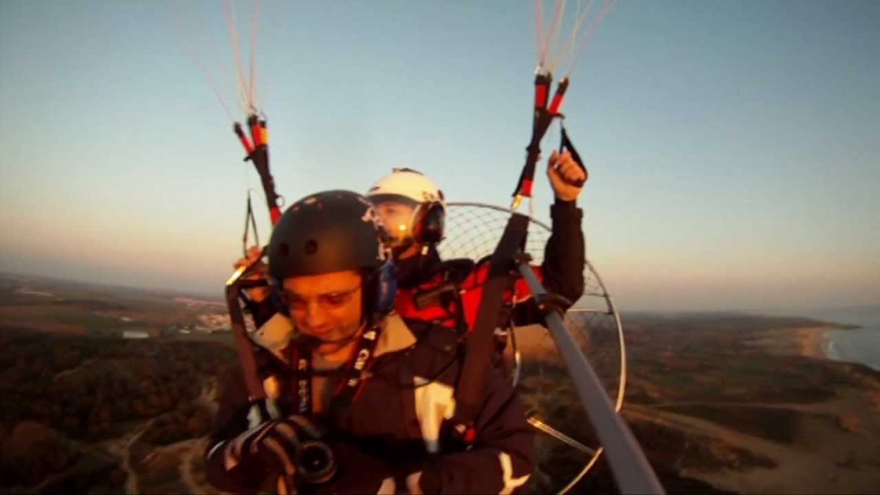 Vol paramoteur tandem décollage à pied