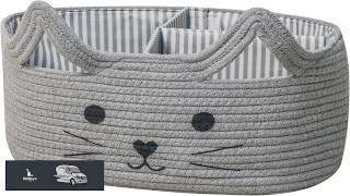 T&T Homewares Diaper Caddy Organizer Cotton Rope Diaper Caddy Basket Baby Shower screenshot 5