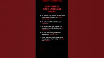 Very useful Body Language tricks That reveals everything #psychologicalfacts