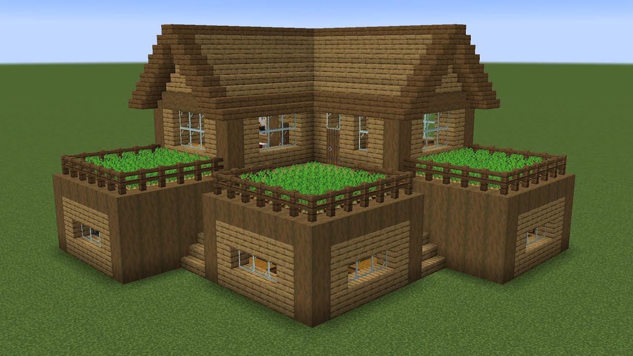 Minecraft - How to build a Large Survival House - YouTube