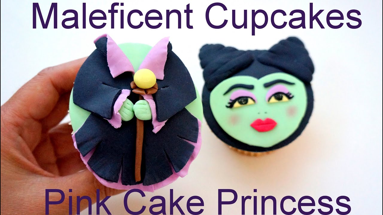 Halloween Maleficent Costume Cupcakes - A How to Decorate Cupcakes Tutorial by Pink Cake Princess