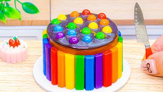 Amazing Miniature Rainbow Chocolate Candy Cake Tiny Rainbow Cake