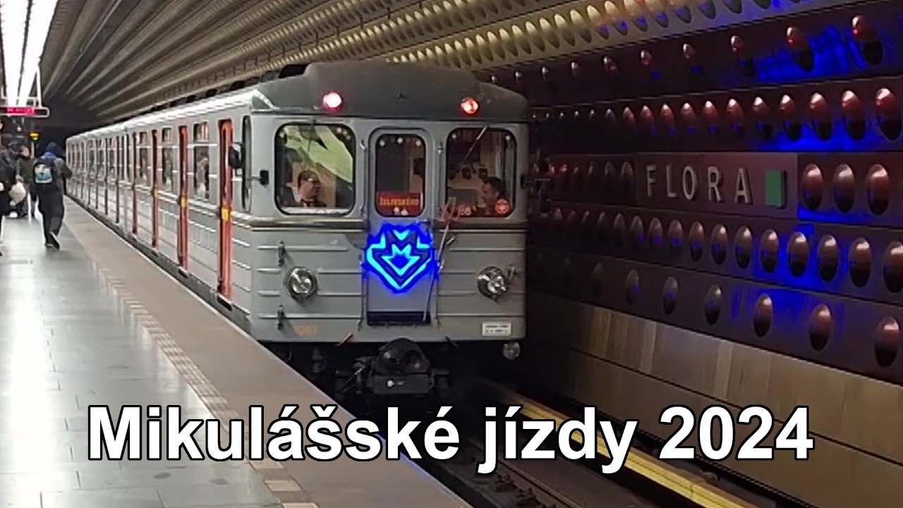 Mikuláš EČS (81-709) on the A line in Prague 2024