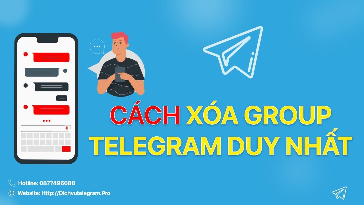 Cách Xoá Group Telegram Duy Nhất - youtube