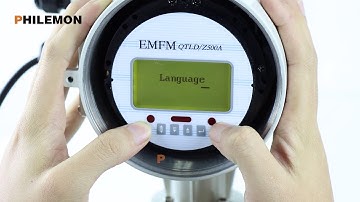 Electromagnetic flow meter flow unit setting