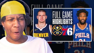 EMBIID VS JOKIC! Lvgit Reacts To NUGGETS at 76ERS | FULL GAME HIGHLIGHTS | January 16, 2024