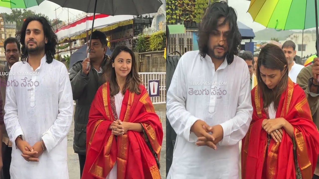 Сын Анила Амбани Анмол Амбани посетил храм Тирумалы со своей женой Хришей Шах