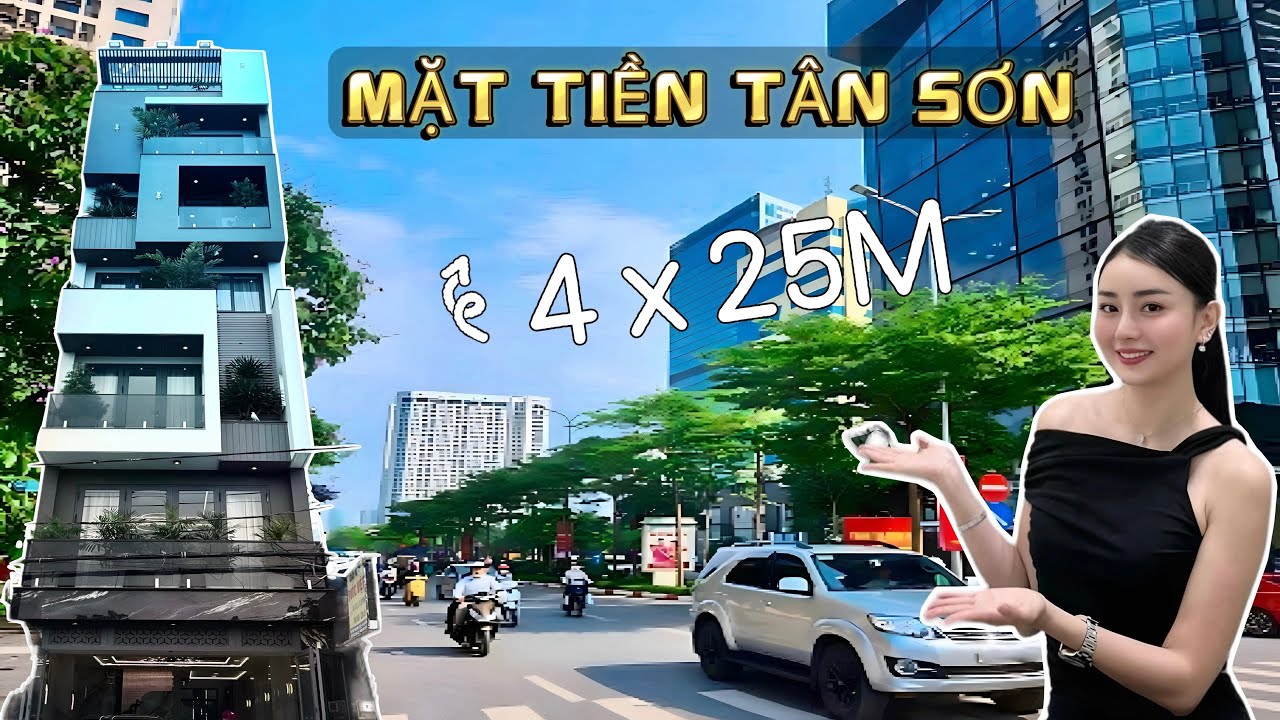 MẶT TIỀN Đường Tân Sơn Hiếm Căn 4 x 25M Buôn Bán - Nghĩ Dưỡng Đẳng Cấp Như VILLA 7 Tầng Thang Máy