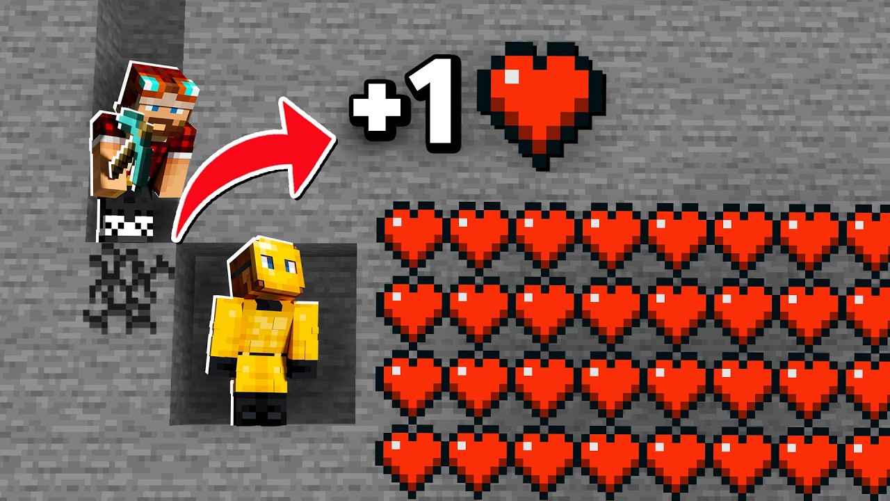 Minecraft Manhunt, but Mining Increases Health