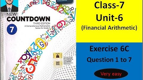 Class 7 math exercise 6C Question 1 to 7 | New countdown third edition book 7 exercise 6C| oxford