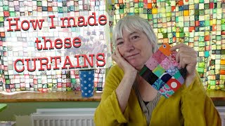 Postage Stamp Block TUTORIAL, turn those scraps into curtains!!!