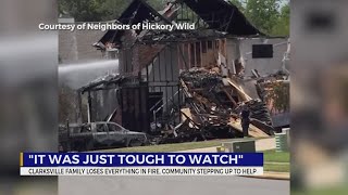 Clarksville family loses everything in fire; community stepping up to help