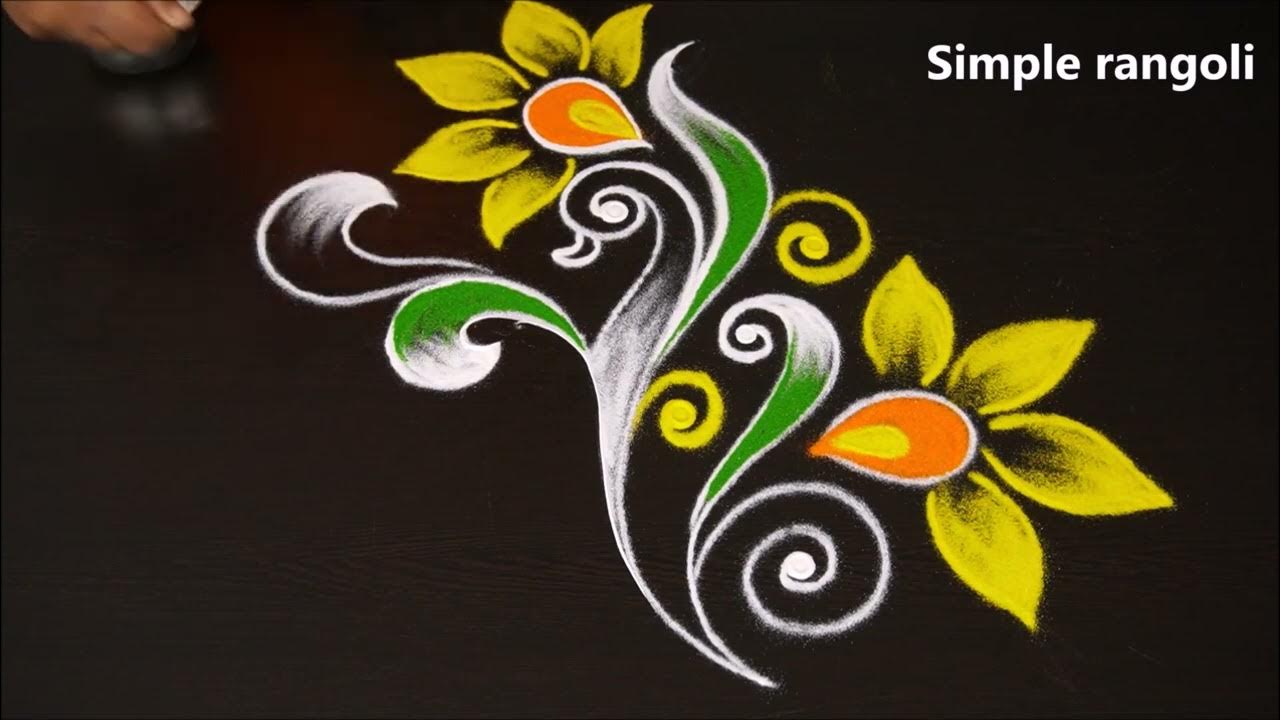 Small easy kolam designs|begginers rangoli design| esay rangoli ...