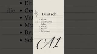 Family Members in German for Beginners (A1) Lesson