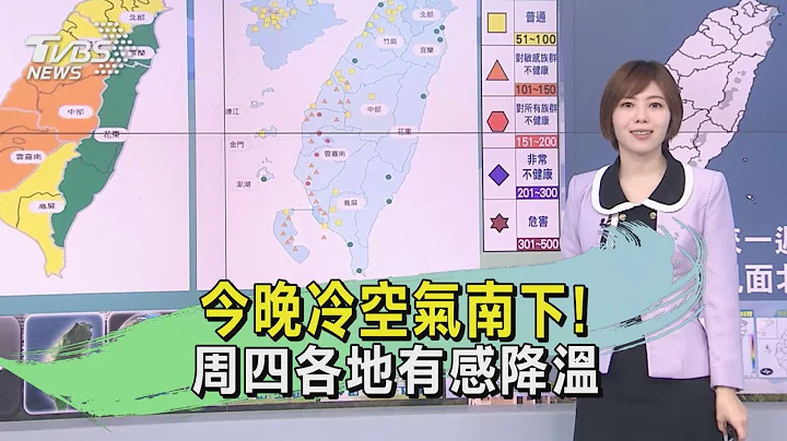 今晚冷空气南下! 周四各地有感降温｜TVBS新闻 @TVBSNEWS01 - 天天要闻