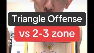 Triangle offense vs 2-3 zone defense, breaking misconceptions #basketball #enforcer
