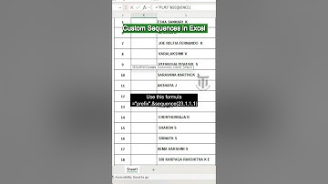 Create Custom Sequences in Excel with the SEQUENCE Function