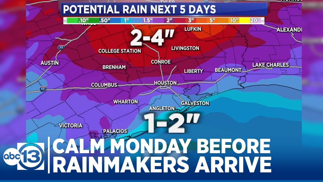 Quiet Monday before heavy downpours and storms return - YouTube