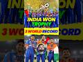 IND Won Trophy 🔥 3 World Record 😱 #shorts