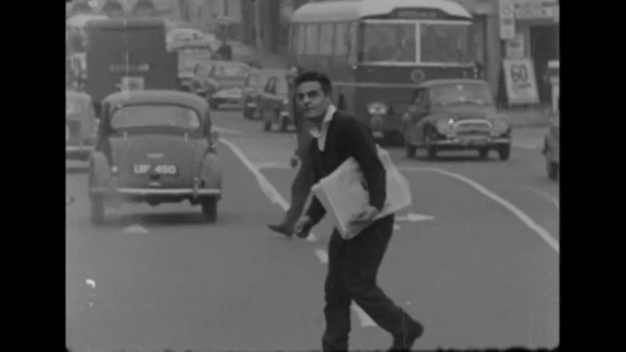 Cork City Street Newsvendor, Ireland 1969