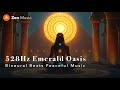 528Hz Emerald Oasis | Binaural Beats Peaceful Music