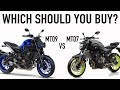 Yamaha MT07 vs MT09 |  In-Depth Review & Comparison (FZ09 vs FZ07)