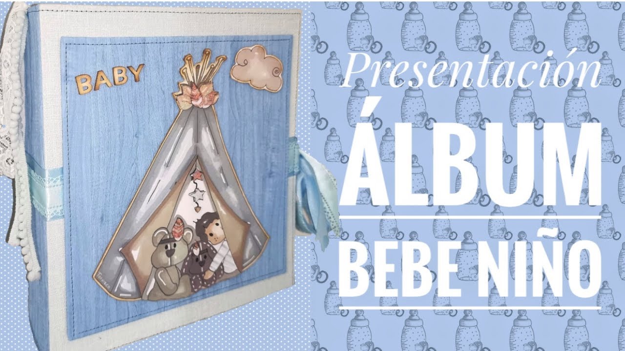 Album bebe niño Nuria Scrap and Tips scrapbooking 