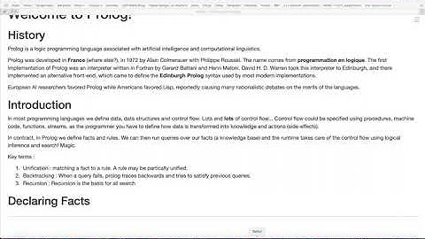 An introduction to Prolog (logic programming)