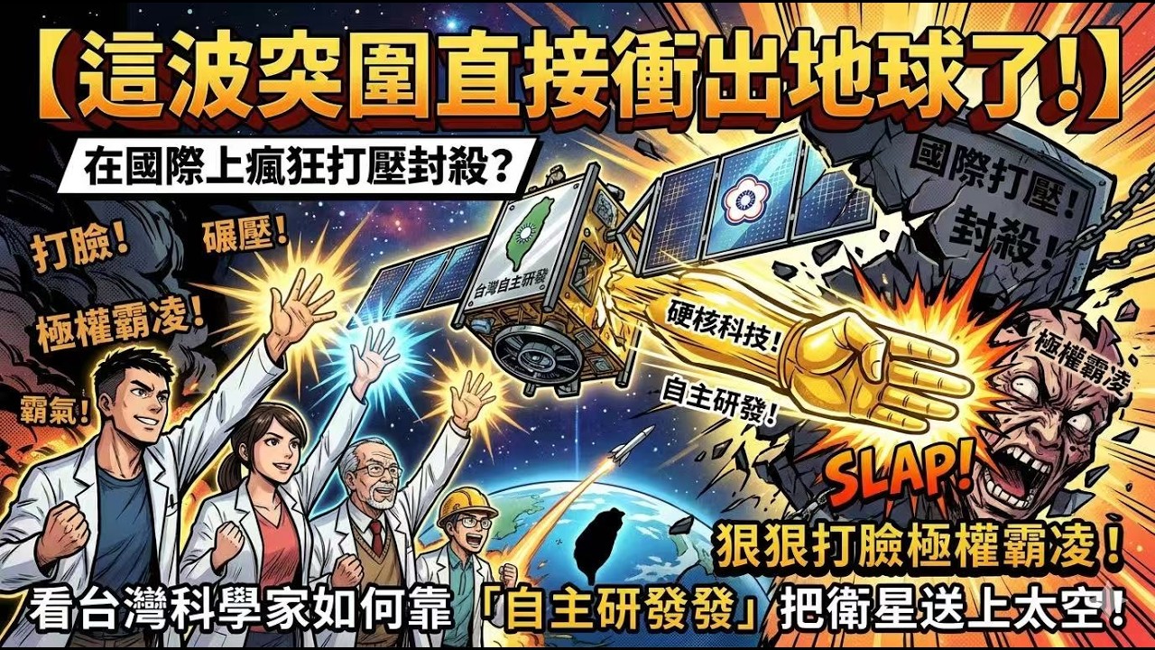 【這波突圍直接衝出地球了！】在國際上瘋狂打壓封殺？看台灣科學家如何靠「自主研發」把衛星送上太空！用最硬核的科技實力狠狠打臉極權霸凌！ 縮圖